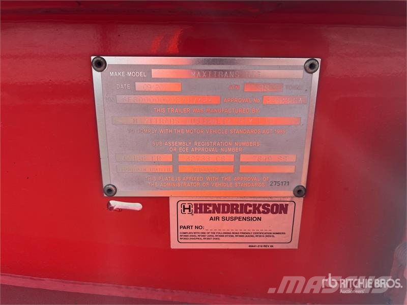 MaxiTrans 6 m Tri/A B-Double Lead Container Trailer Remorque porte container
