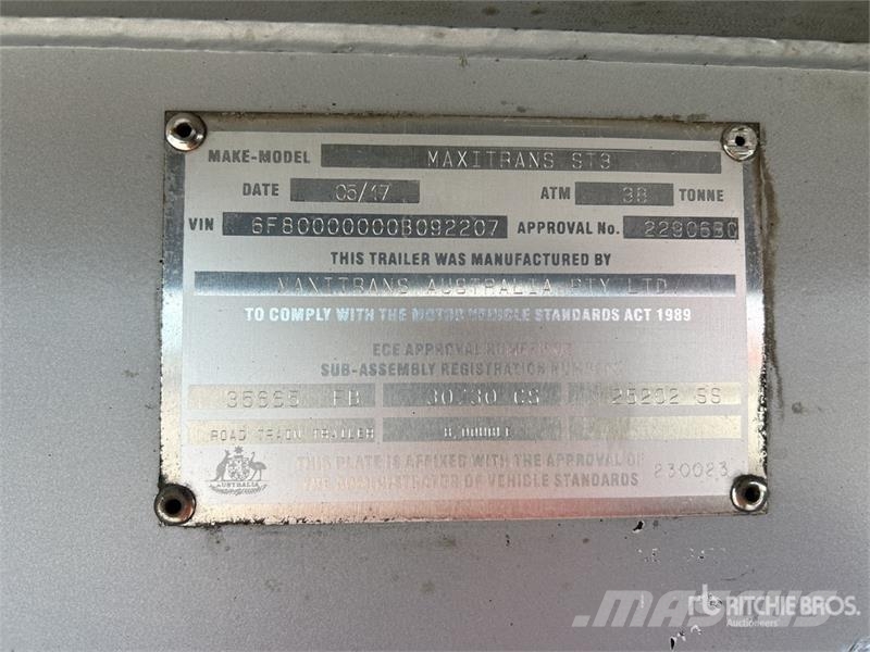 MaxiTrans 7.2 m B-Double Lead Refrigerated Trailer Chladiarenské návesy