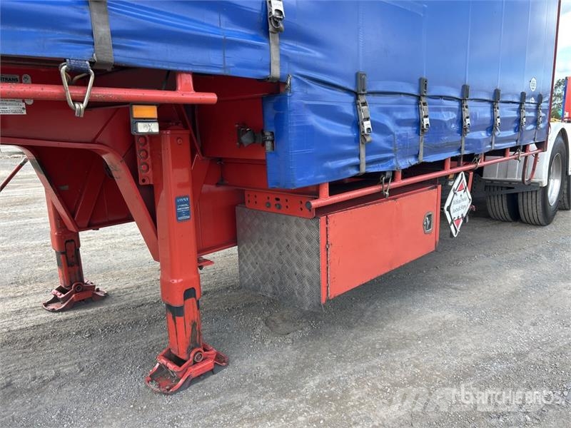 MaxiTrans 7.2 m Tri/A B-Double Lead Curtain Side Trailer Тентовані причепи