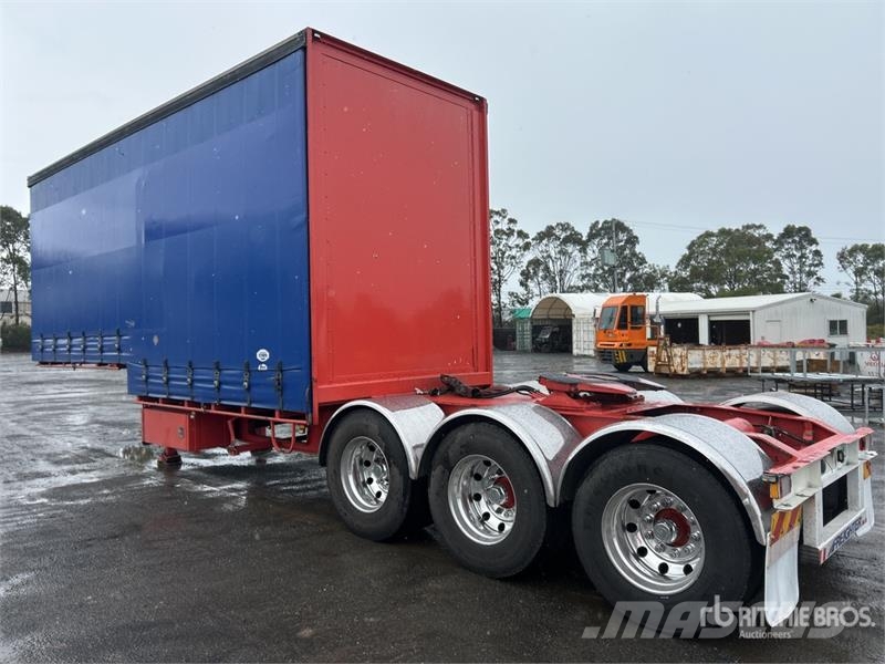 MaxiTrans 7.3 m Tri/A B-Double Lead Step Deck Curtain Side T Rimorchi centinati