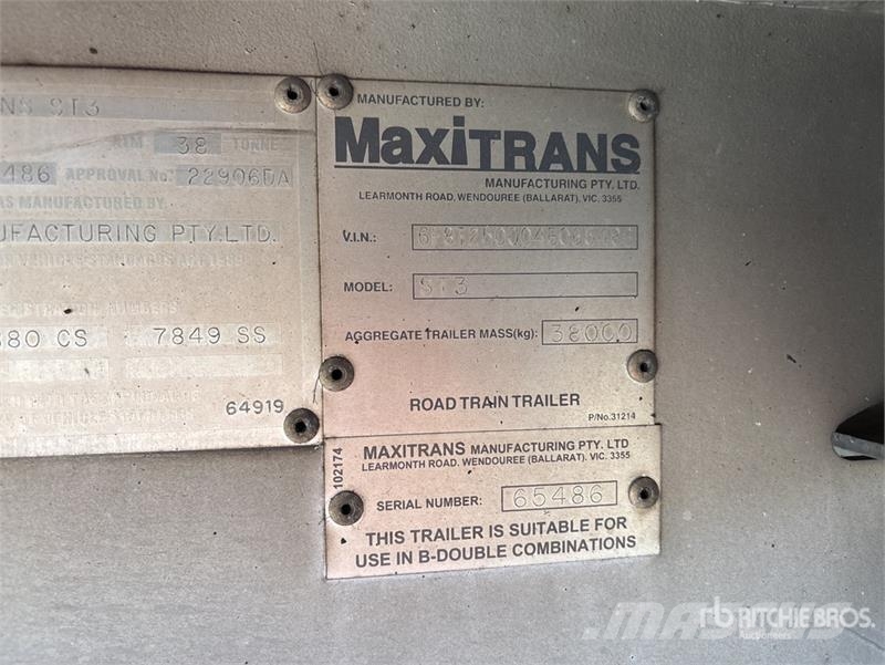 MaxiTrans 7.3 m Tri/A B-Double Lead Curtain Side Trailer Rimorchi centinati