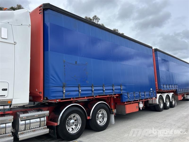 MaxiTrans 7.4 m Tri/A B-Double Lead Curtain Side Trailer Przyczepy firanki