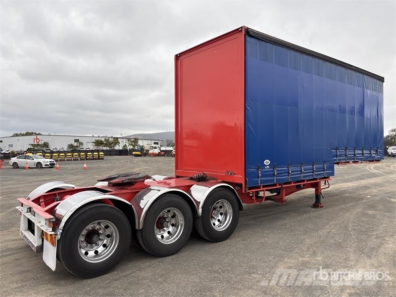 MaxiTrans 7.4 m Tri/A B-Double Lead Curtain Side Trailer Тентовані причепи
