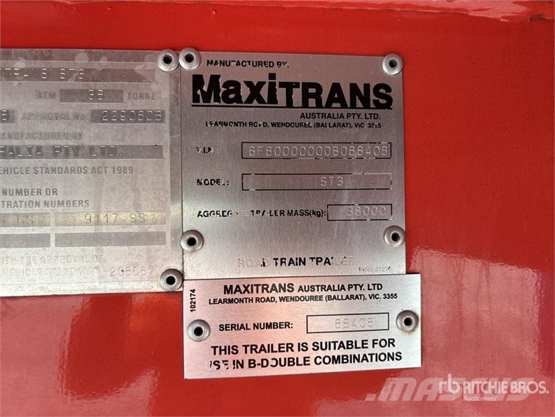 MaxiTrans 7.4 m Tri/A B-Double Lead Curtain Side Trailer مقطورات بغطاء جانبي