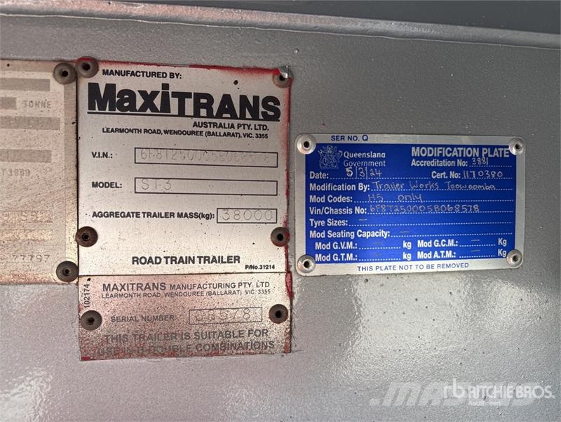 MaxiTrans 9.8 m Tri/A B-Double Lead Curtain Side Trailer Curtainsider trailers