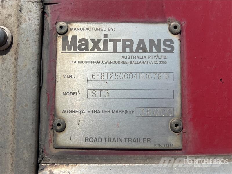 MaxiTrans Tri/A 14.4m Van Trailer 박스 바디 트레일러
