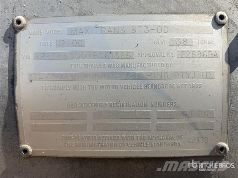 MaxiTrans Van Trailer 박스 바디 트레일러