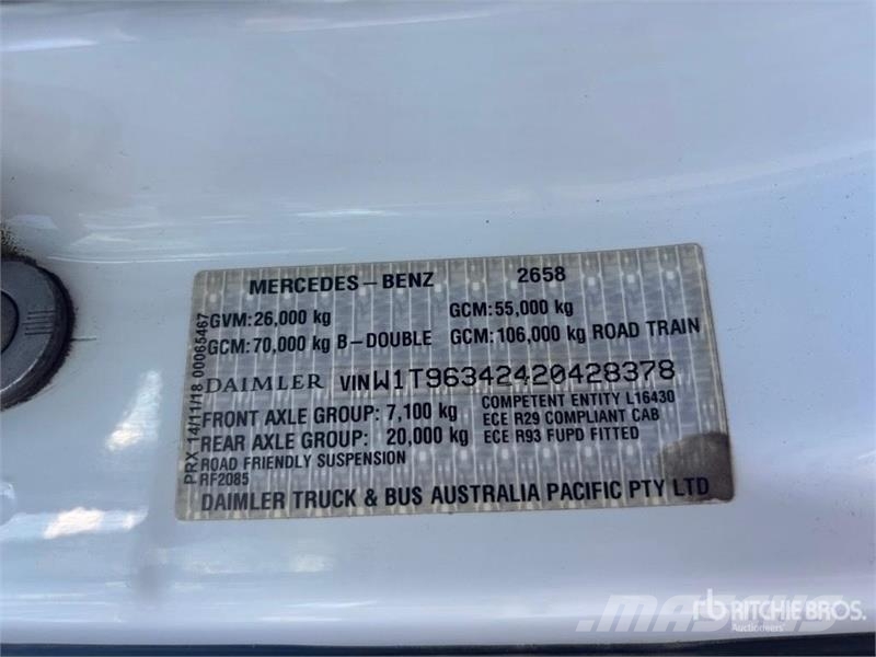 Mercedes-Benz 2658 6x4 T/A Dump Truck Tippbilar