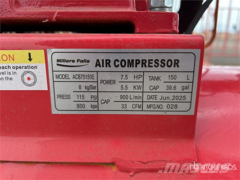 Miller Falls 33 cfm 150 L Electric Air Compressor Kompresoriai