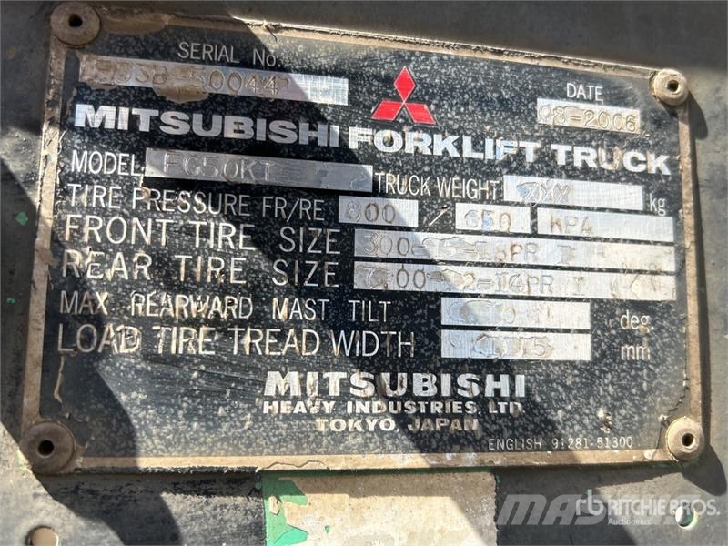 Mitsubishi FG50K 5000 kg Forklift Other