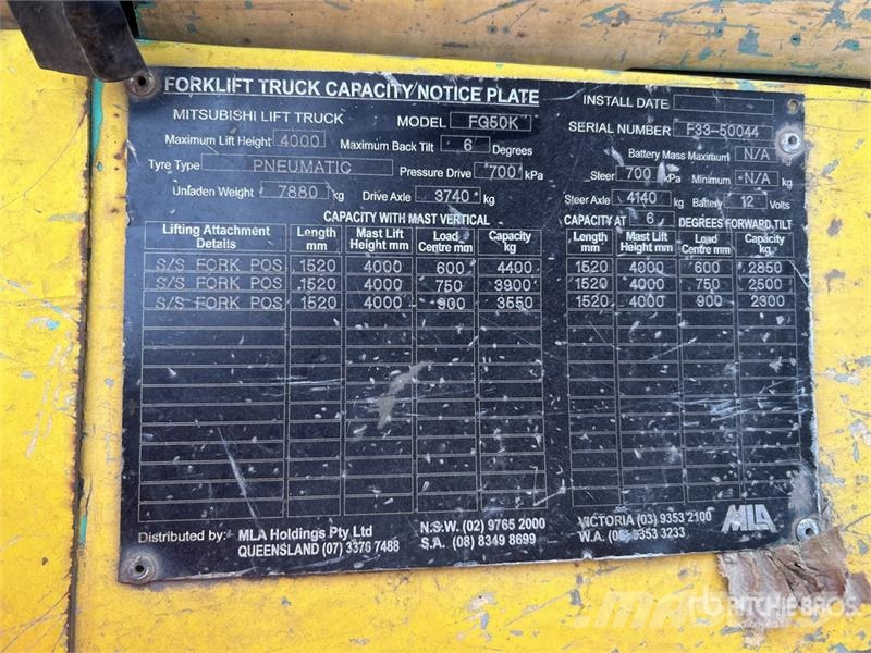 Mitsubishi FG50KT Forklift Viličarji - drugo