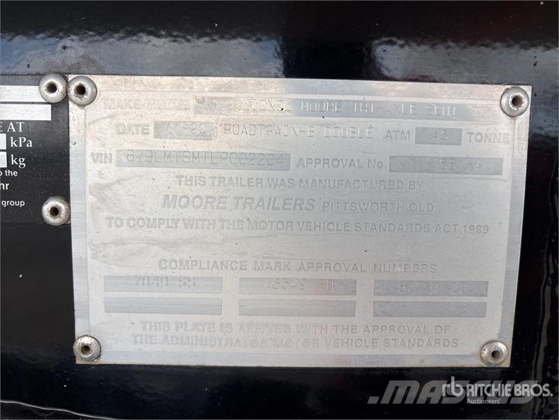 Moore 10.3 m Tri/A End Dump Trailer Tipper trailers