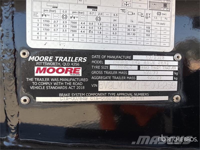 Moore 10.3 m Tri/A End Dump Trailer Tippsläp