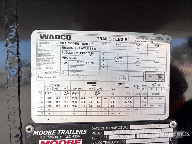 Moore 10.3 m Tri/A End Dump Trailer Tippsläp
