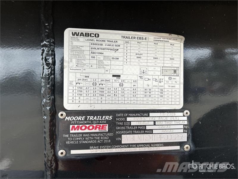  Moore 10 m Tri/A End Dump Trailer Reboques basculantes