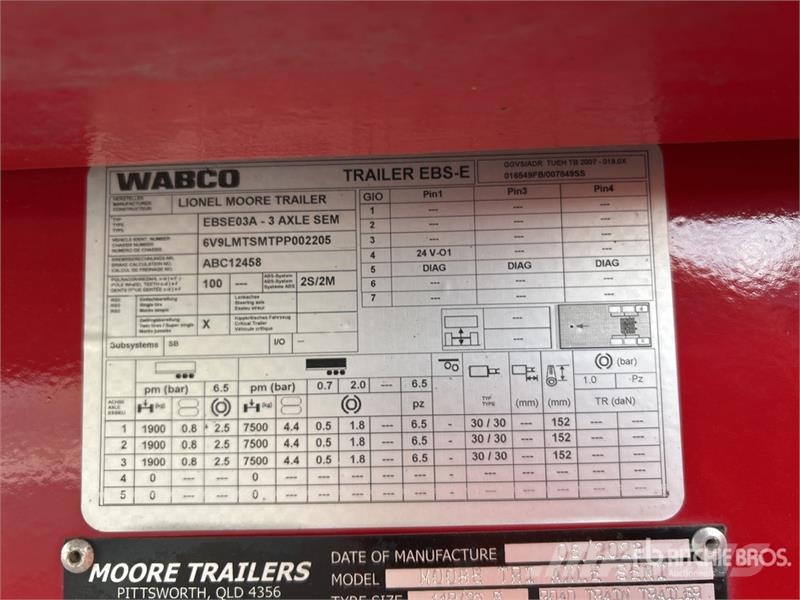 Moore 10 m Tri/A Step Deck End Dump Trailer Самоскиди