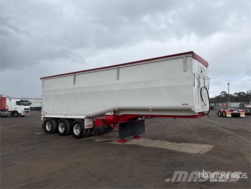 Moore 10 m Tri/A Step Deck End Dump Trailer Tipphengere