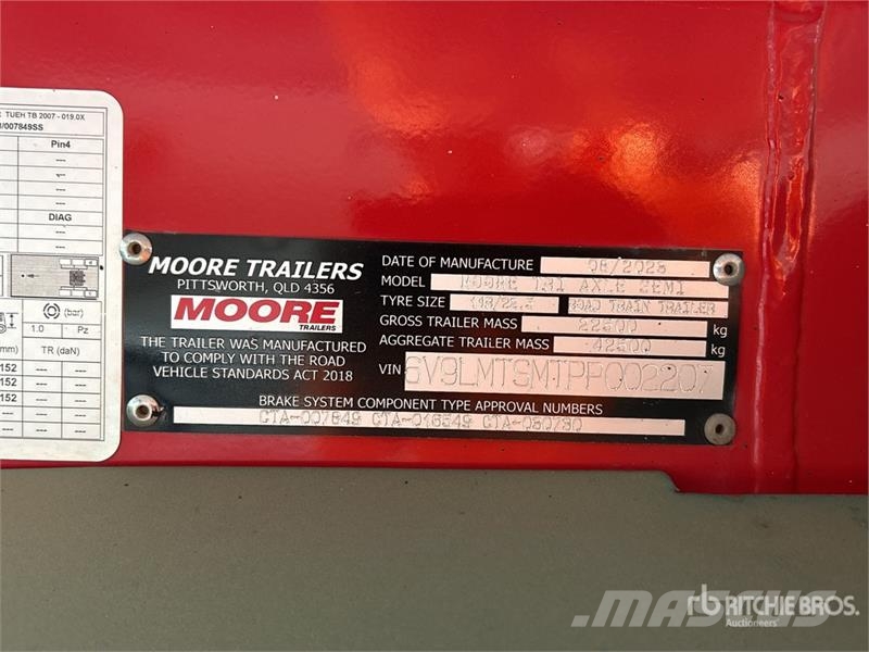 Moore 10 m Tri/A Step Deck End Dump Trailer Самоскиди