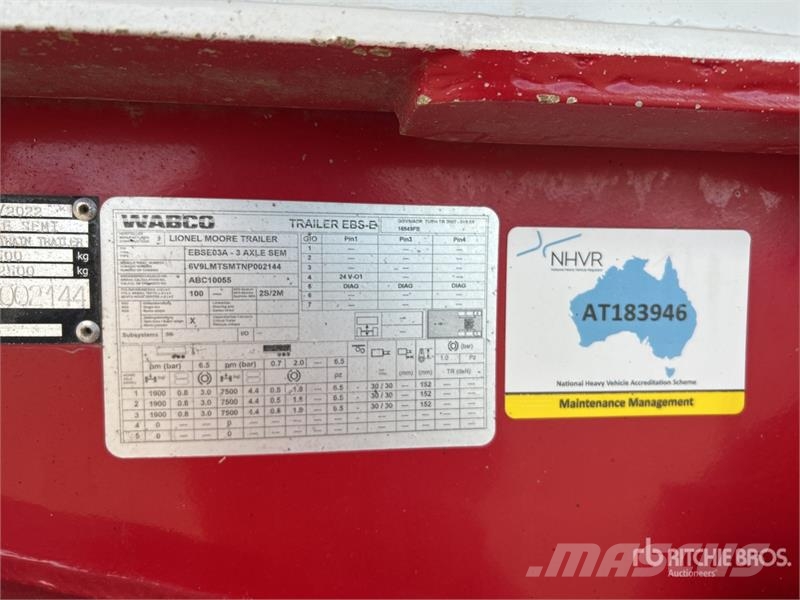 Moore 10 m Tri/A Step Deck End Dump Trailer ダンプトレーラー