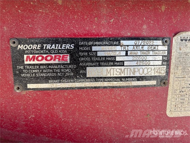 Moore 10 m Tri/A Step Deck End Dump Trailer Kiper prikolice