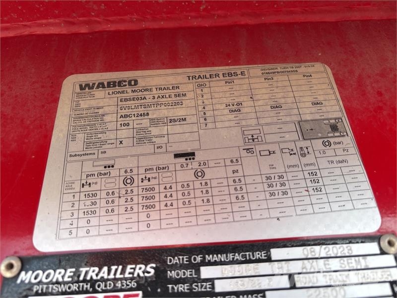 Moore 6.4 m Tri/A B-Double Lead End Dump Trailer Reboques basculantes