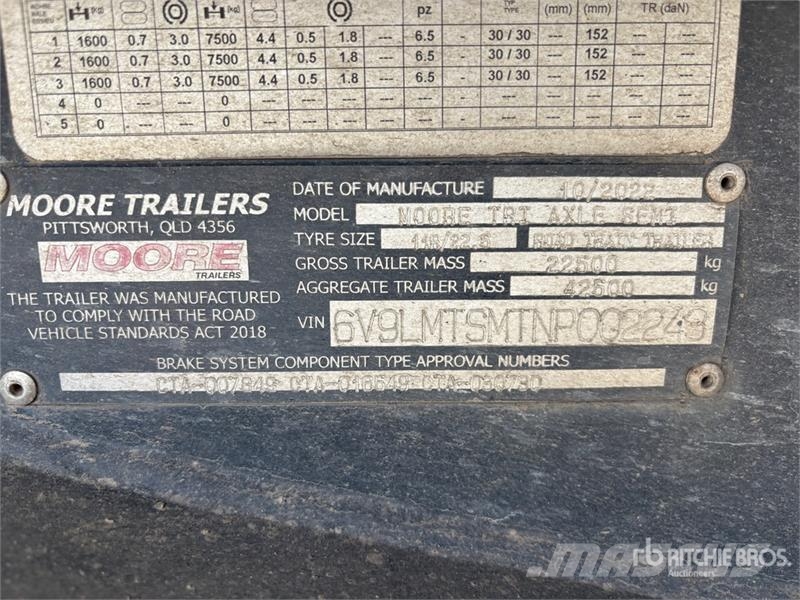 Moore 6.7 m Tri/A B-Double Lead End Dump Trailer Kiperi prikolice