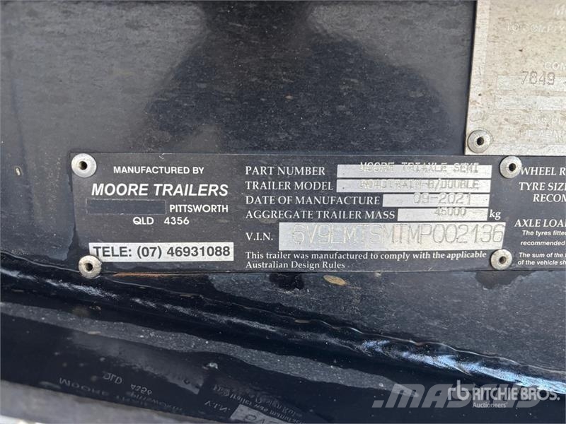 Moore 6.8 m Tri/A B-Double Lead End Dump Trailer Самоскиди
