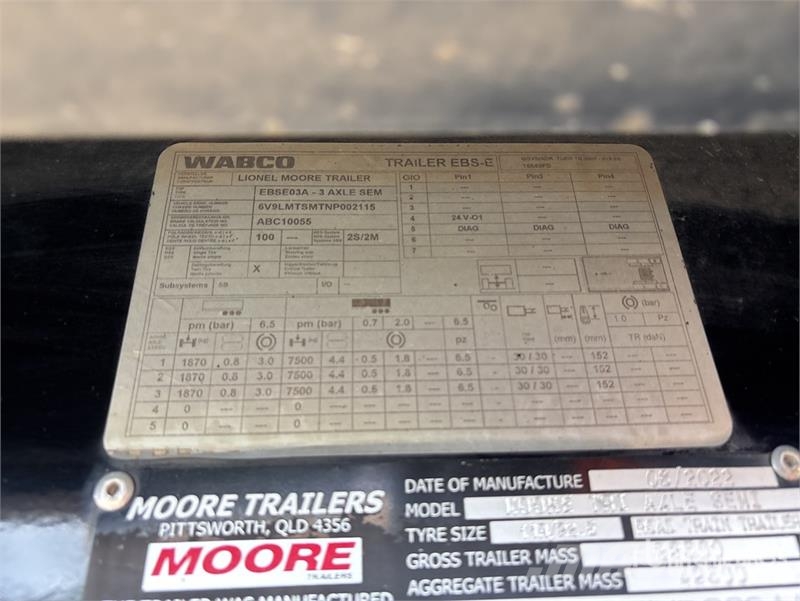 Moore 9.8 m Tri/A End Dump Trailer Tipphengere