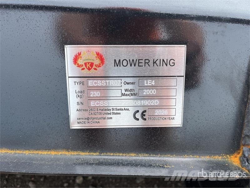 Mower King ECSSTR072 1750 mm Skid Steer Tiller (Un 动力旋转耙