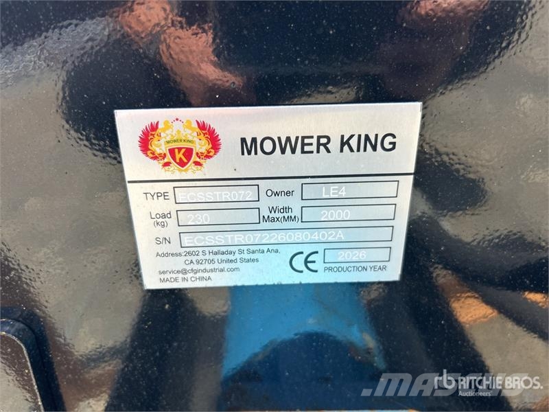  Mower King ECSSTR072 72 in Skid Steer Tiller (Unus 動力耙和旋轉式耕耘機