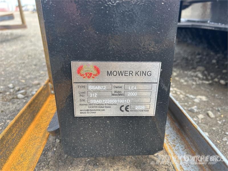  Mower King SSAB72 72 in Skid Steer Broom (Unused) Brushes
