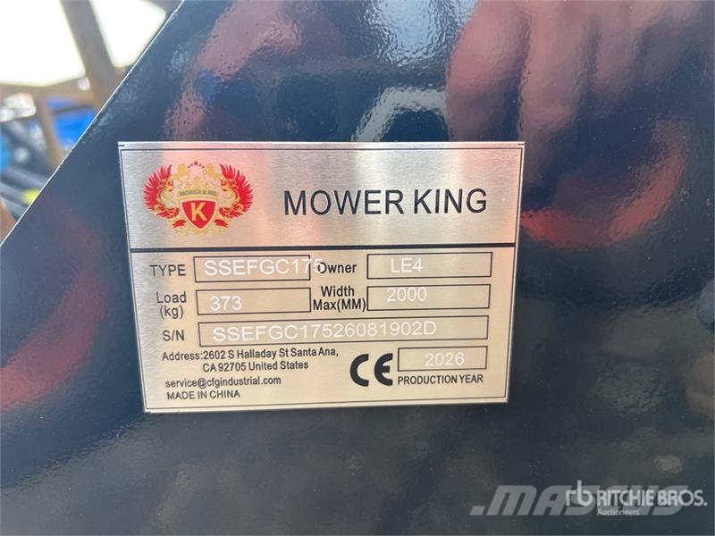 Mower King SSEFGC175 2000 mm Skid Steer Flail (Un Mowers
