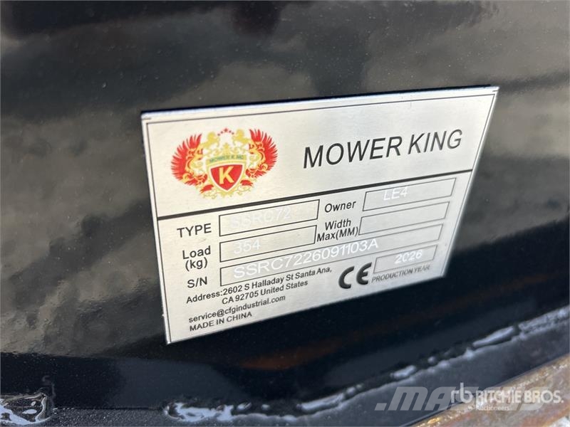  Mower King SSRC 72 in Skid Steer Brush Cutter (Unu 牽引式モア/芝刈り機