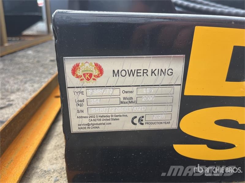 Mower King SSRC72 2000 mm Skid Steer Brush Cutter Kosilice sa postoljem za vuču