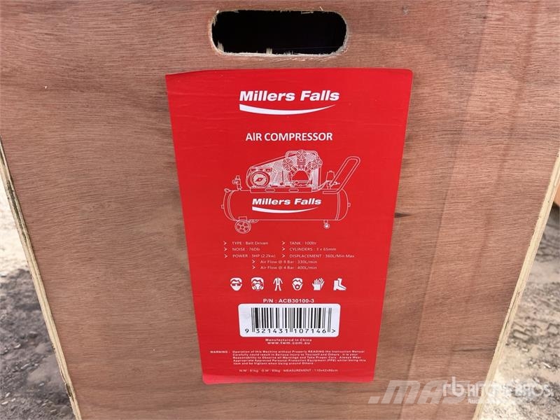 MultiQuip ACB30100-3 Electric 100 L Air Compressor (Unused) Kompressorer