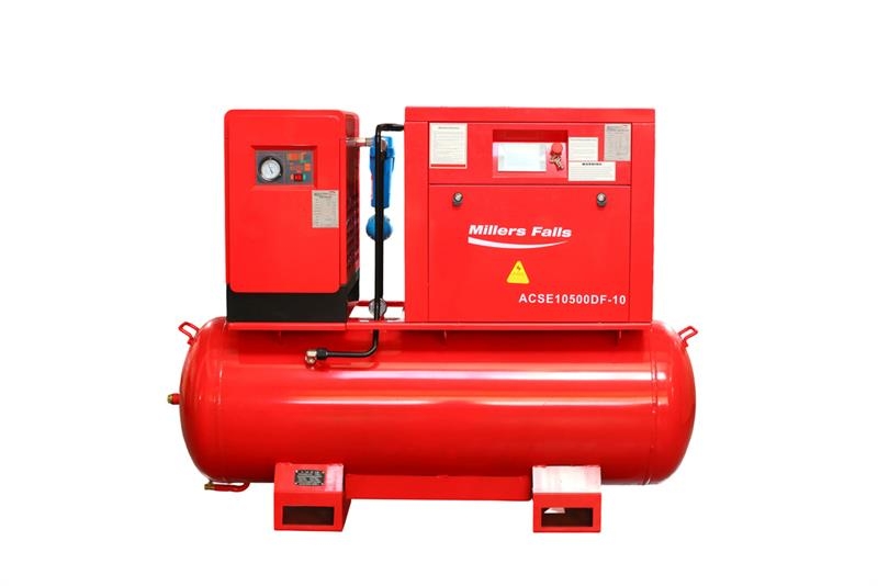 MultiQuip ACSE10500DF 36 cfm Skid-Mounted Electric 500 L Scr Kompressorer