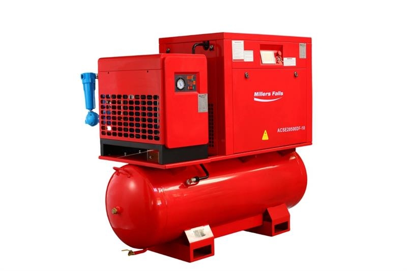 MultiQuip ACSE20500DF-10 86 cfm Skid-Mounted Electric Screw Kompressorer