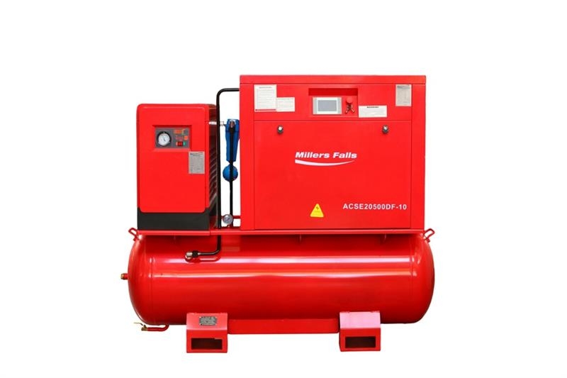 MultiQuip ACSE20500DF-10 86 cfm Skid-Mounted Electric Screw Kompressorer
