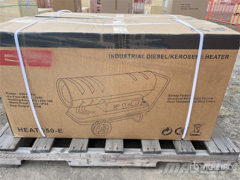 MultiQuip of (2) Multiquip HEATD50-E 50 KW Diesel Space Heat Verhittings en ontdooi apparatuur
