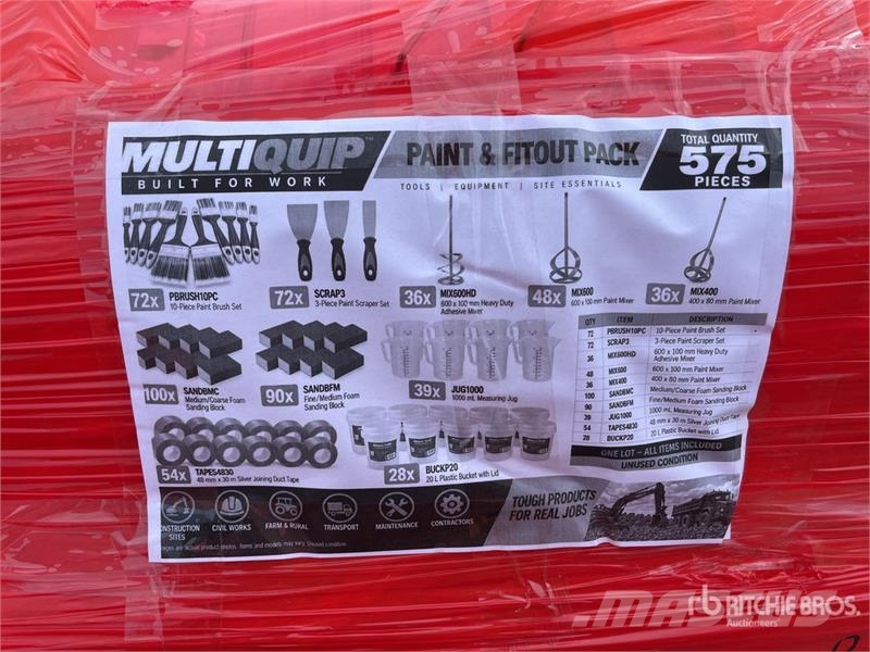 MultiQuip Paint & Fitout Pack (Unused) Ostale komponente za građevinarstvo