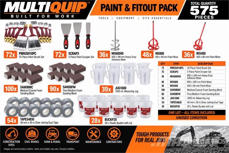 MultiQuip Paint & Fitout Pack (Unused) Ostale komponente