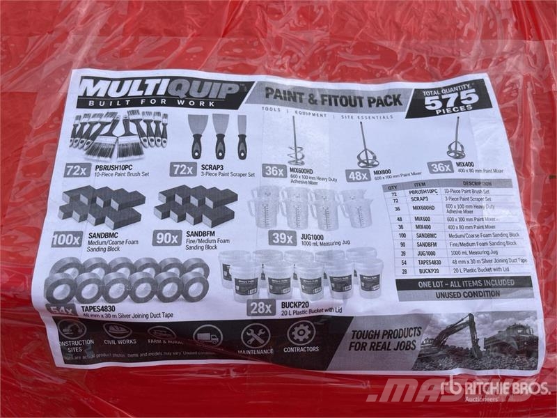 MultiQuip Paint & Fitout Pack (Unused) Ostale komponente za građevinarstvo