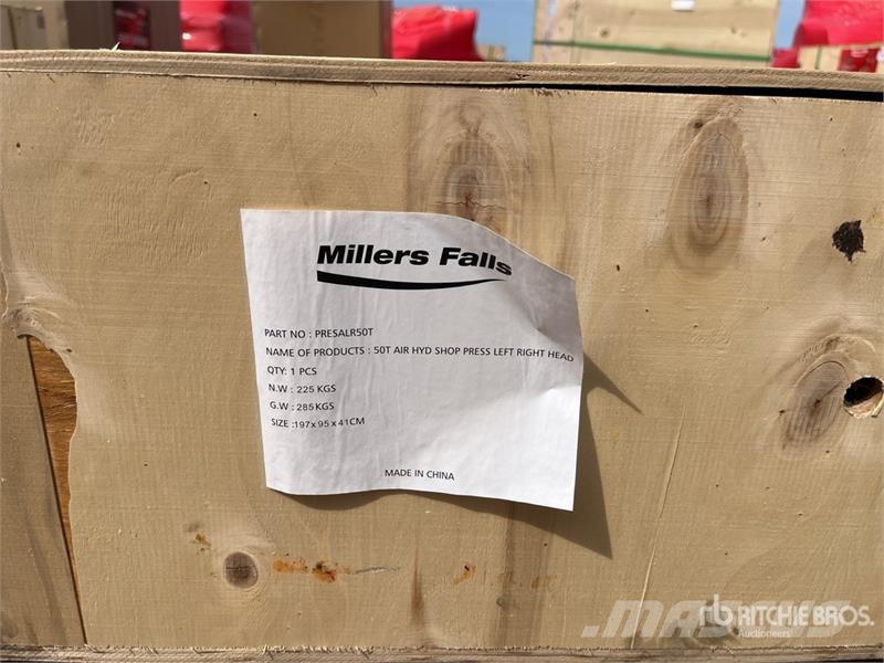 MultiQuip PRESALR50T 50 Ton Air Hydraulic Shop Press (Unused مكونات أخرى