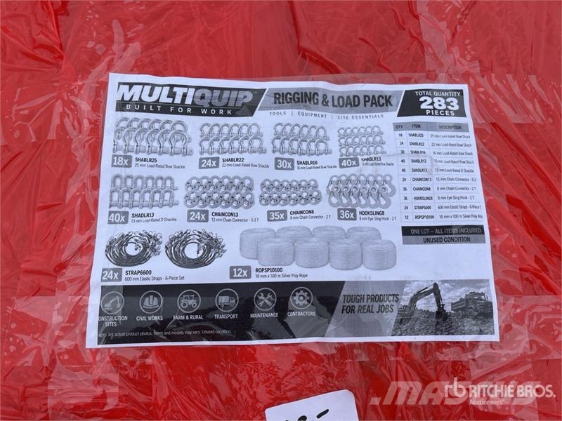 MultiQuip Rigging & Load Pack (Unused) Ostale komponente za građevinarstvo