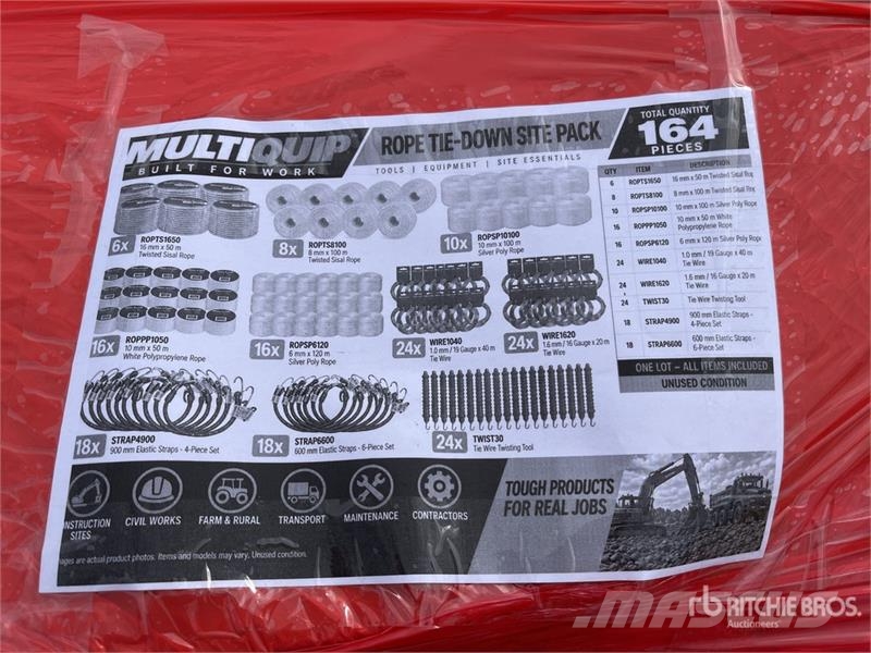 MultiQuip Rope Tie-Down Site Pack (Unused) Ostale komponente za građevinarstvo