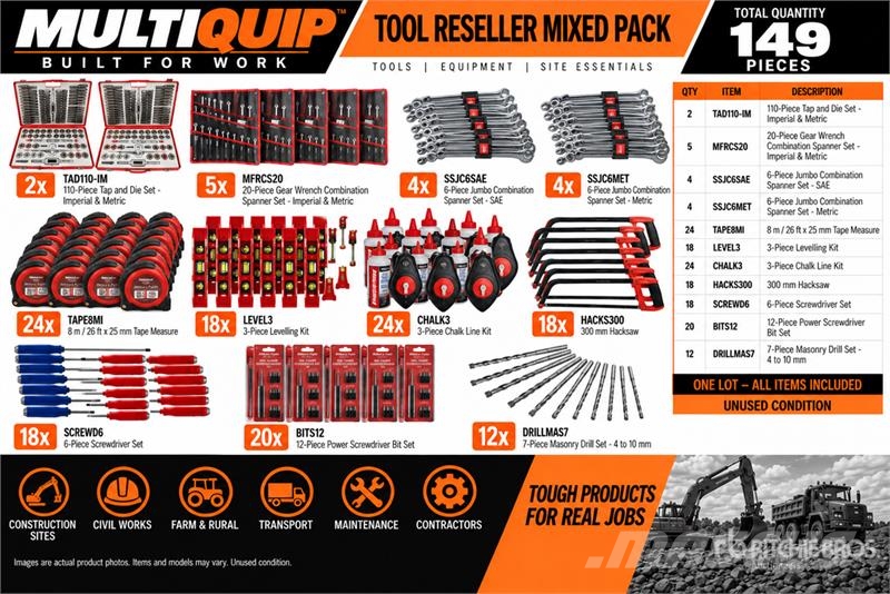 MultiQuip Tool Reseller Mixed Pack (Unused) Ostale komponente