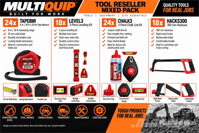 MultiQuip Tool Reseller Mixed Pack (Unused) Ostale komponente