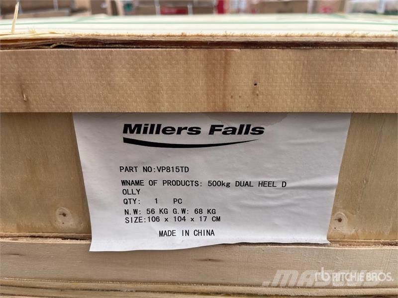 MultiQuip VP815TD Quantity of (2) 680 kg Wheel Dolly (Unused Other components