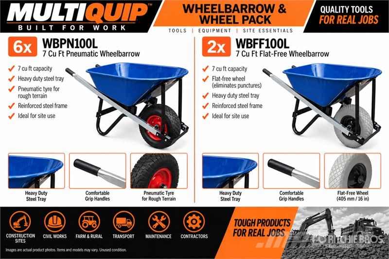 MultiQuip Wheelbarrow & Wheel Pack (Unused) Ostale komponente