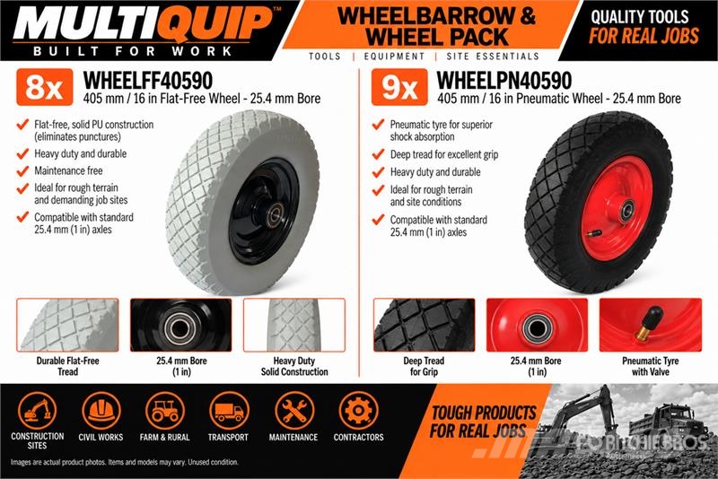 MultiQuip Wheelbarrow & Wheel Pack (Unused) Ostale komponente